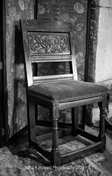 Tudor style chair - Join Full circle Paranormal for their ghost hunt at Bakewell Old House Museum.